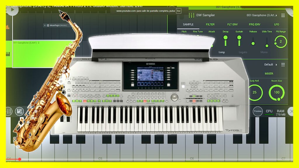 001-Saxophone (S.Art!) 2, YAMAHA TYROS 2 FL Studio Mobile Sample DWP