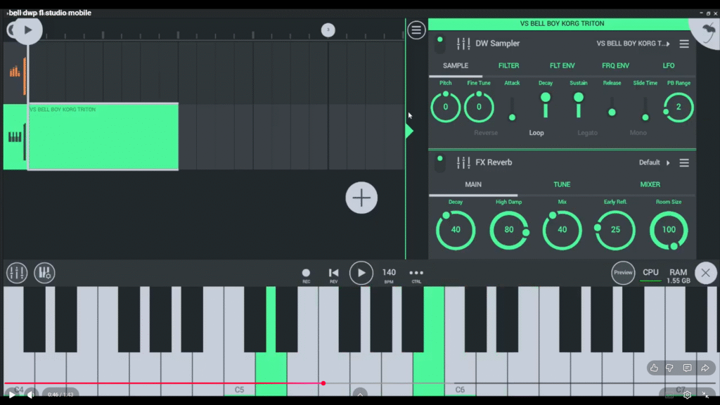 Bell DWP FL Studio Mobile